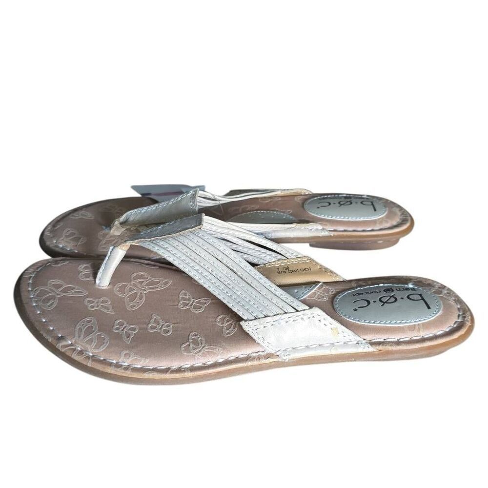 B.O.C. Born Concept Women's Size 7 Beige Strappy Thong Butterfly Sandals